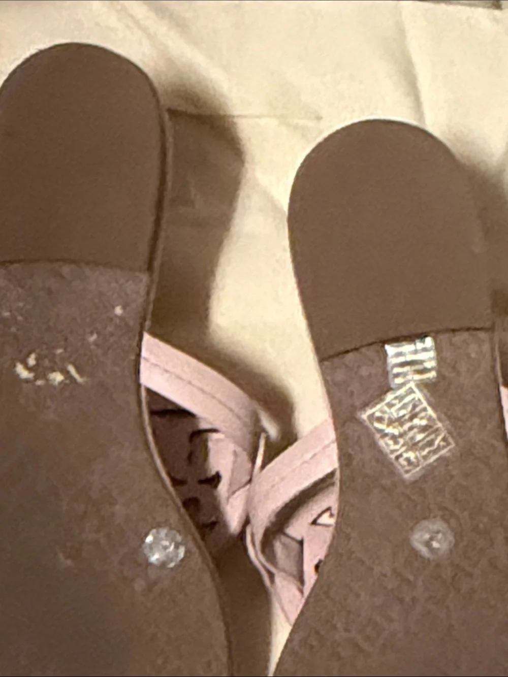 Tory Burch Shell Pink Miller Studded Leather Thong Sandal